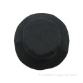 Casquette de chapeau de seau en coton noir